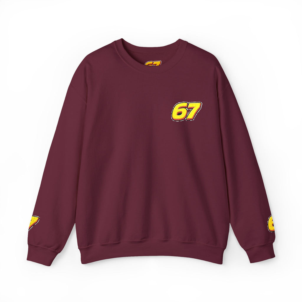 67 Retro Racing Logo Sweatshirt — Vintage Number Chest Crewneck