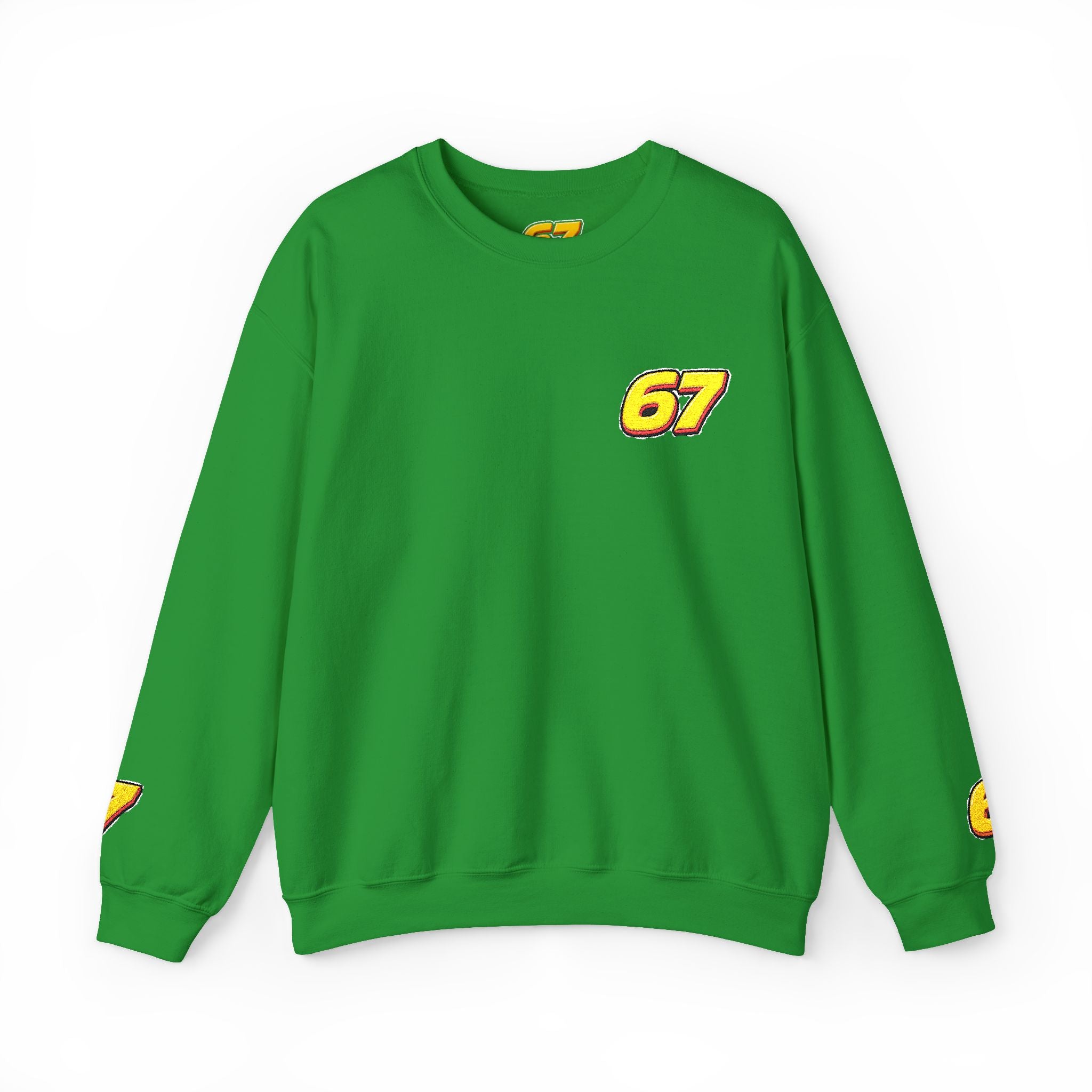 67 Retro Racing Logo Sweatshirt — Vintage Number Chest Crewneck