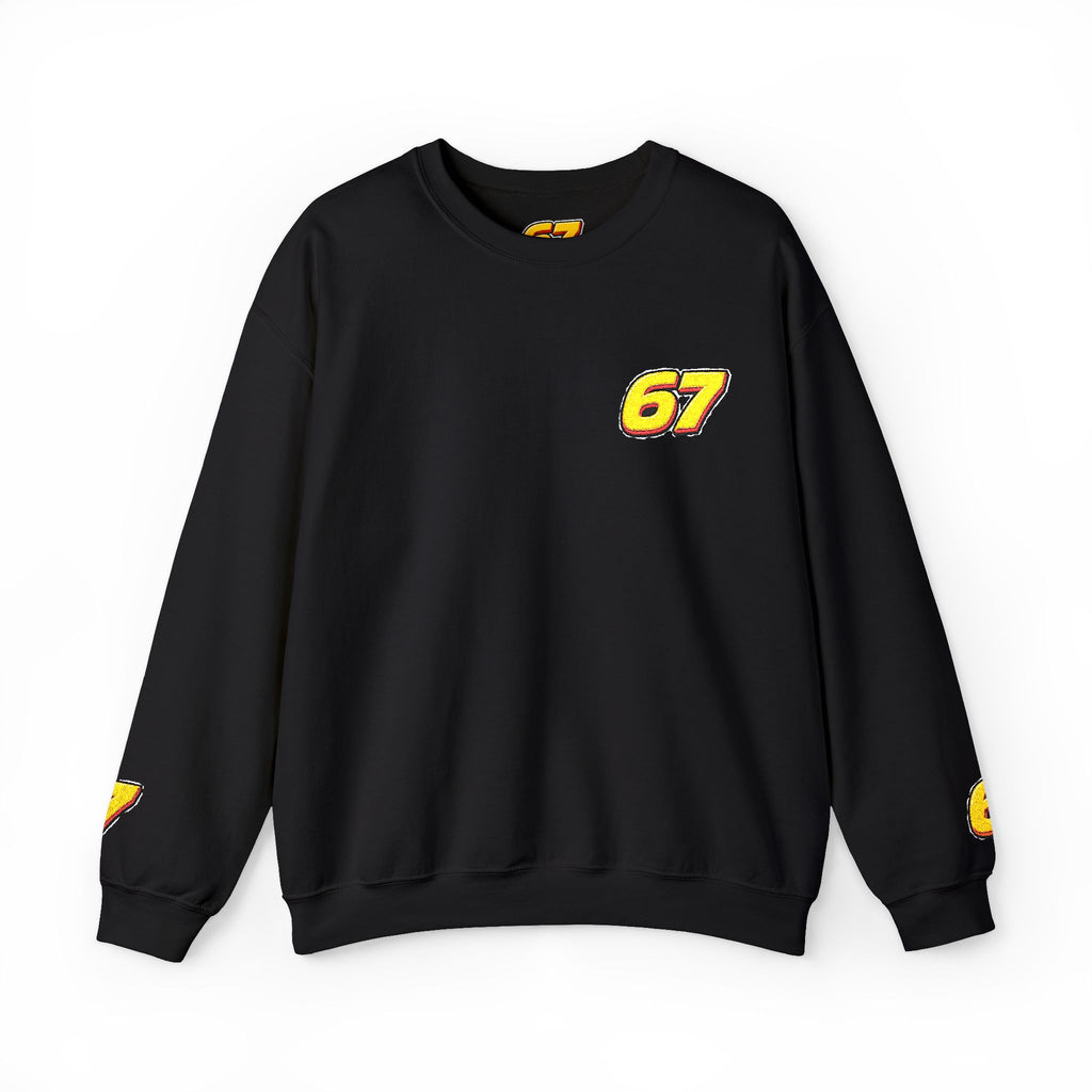 67 Retro Racing Logo Sweatshirt — Vintage Number Chest Crewneck