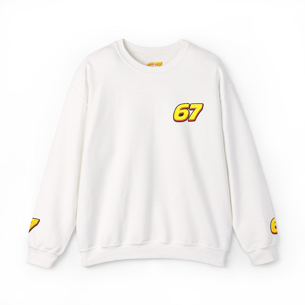 67 Retro Racing Logo Sweatshirt — Vintage Number Chest Crewneck