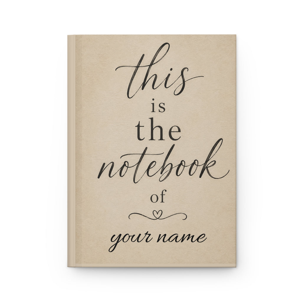 Botanical Fern Hardcover Journal — Personalized 'This is the Notebook of' Lined Notebook