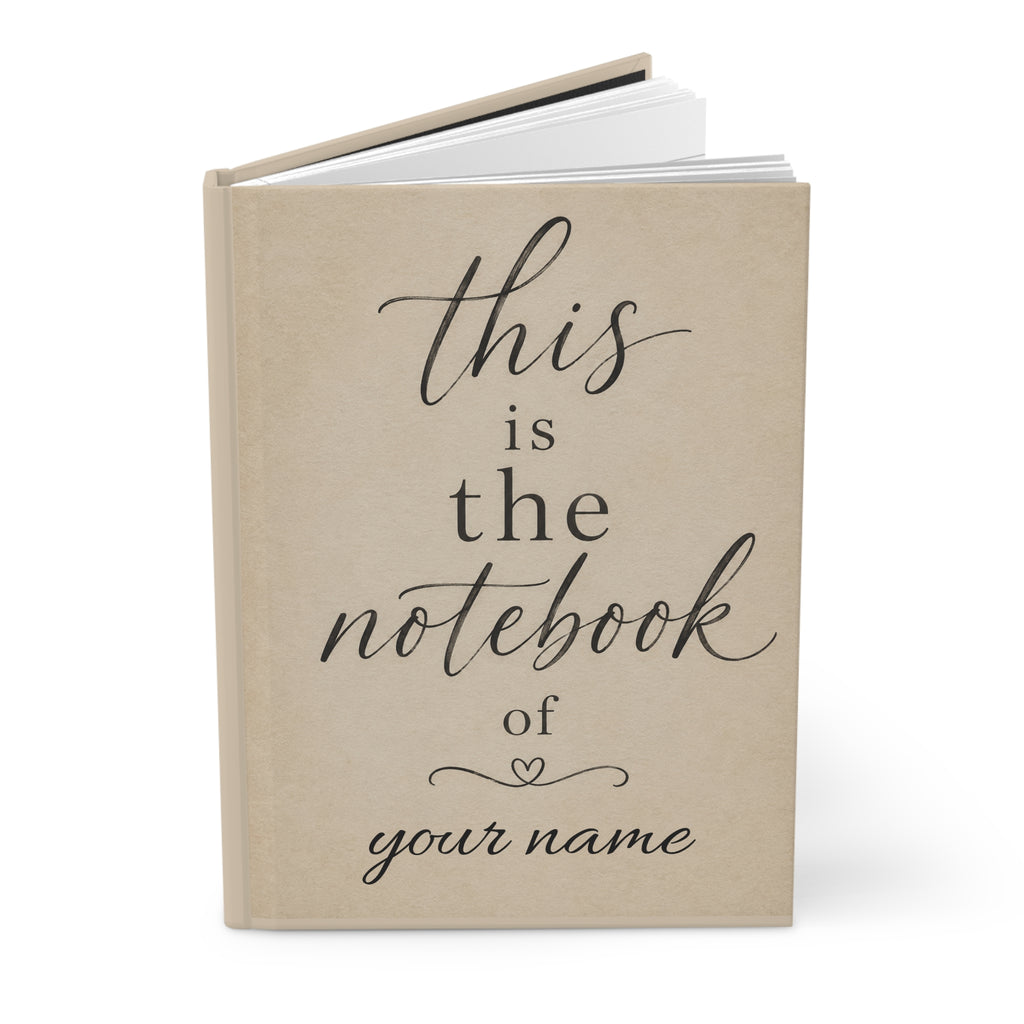 Botanical Fern Hardcover Journal — Personalized 'This is the Notebook of' Lined Notebook
