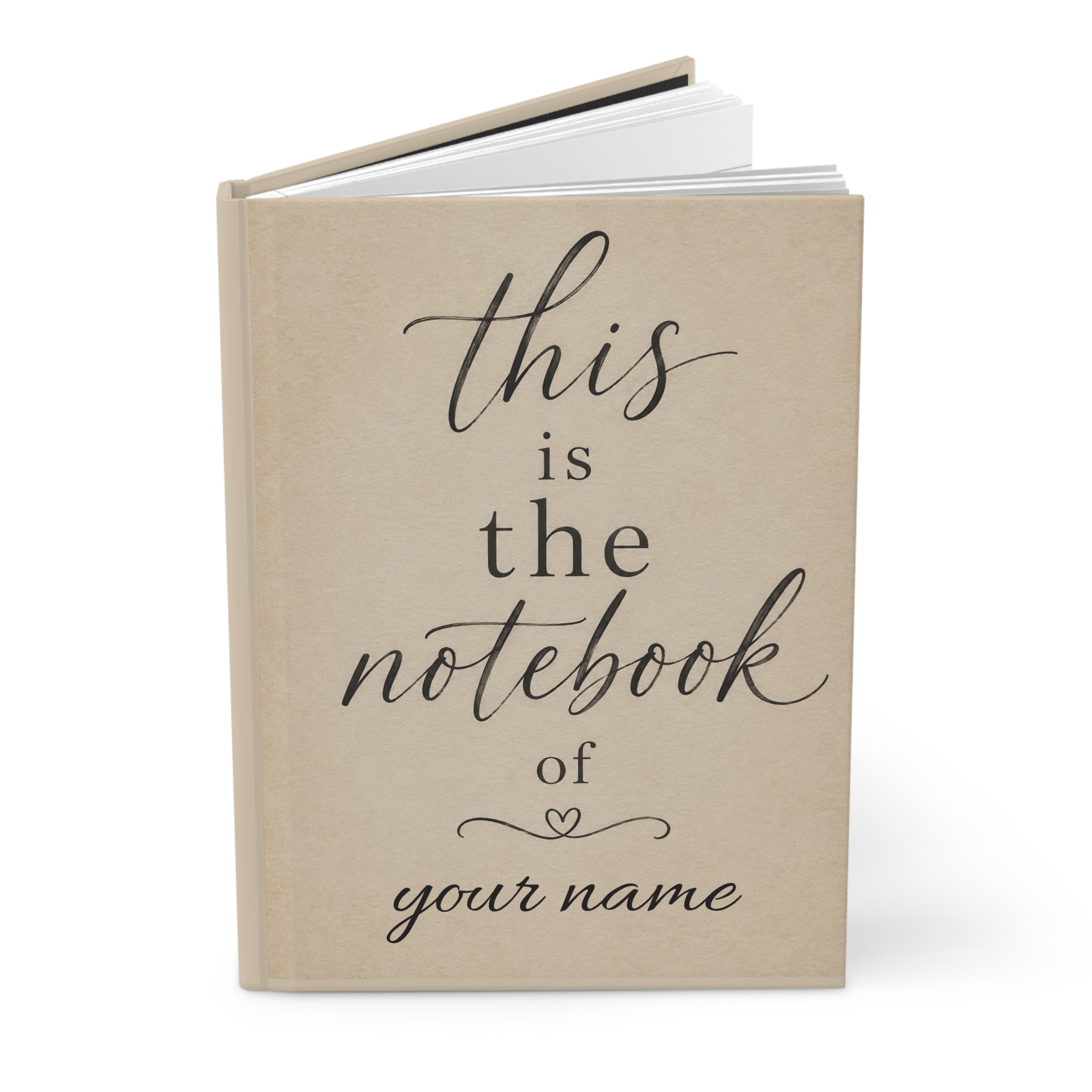 Botanical Fern Hardcover Journal — Personalized 'This is the Notebook of' Lined Notebook